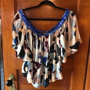 Free People Off the shoulder Satin Top